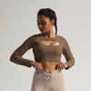 Hollowed Out Long Sleeve Yoga Top