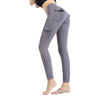 Solid Color Slim Yoga Pants with Pockets