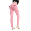 Solid Color Slim Yoga Pants with Pockets