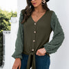 Autumn Women's Button Up Long Sleeve Shirt